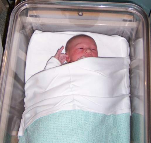 Matthew, an hour after birth